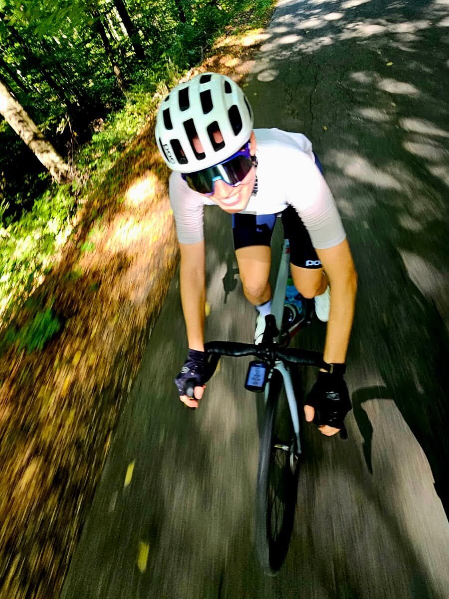 Anna Vasadi on a trail run